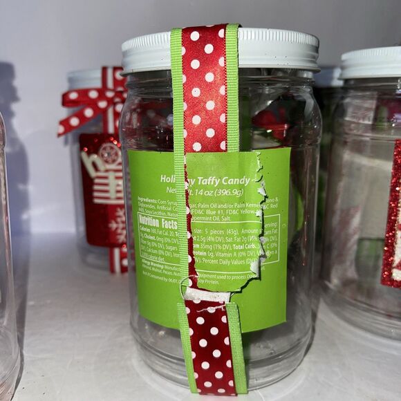 Christmas Decorated Jars Empty Ready To Fill (7) Included Quart Size See Photos - Picture 11 of 16